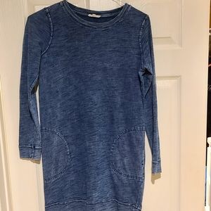 Denim Blue Mini Dress. Size Small